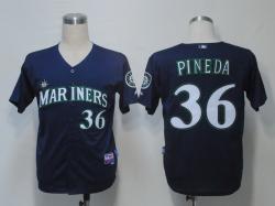 MLB Seattle Mariners 36# Pineda Blue Jerseys