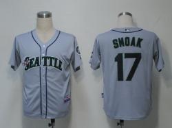 MLB Seattle Mariners 17# Smoak Grey Jerseys
