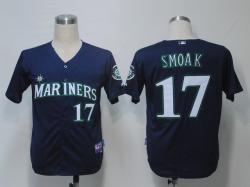 MLB Seattle Mariners 17# Smoak Blue Jerseys