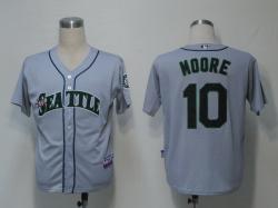 MLB Seattle Mariners 10# Moore Grey Jerseys
