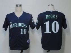 MLB Seattle Mariners 10# Moore Blue Jerseys