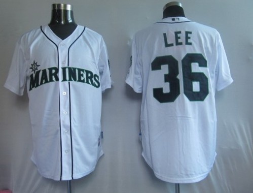MLB Jerseys Seattle Mariners 36# Lee White