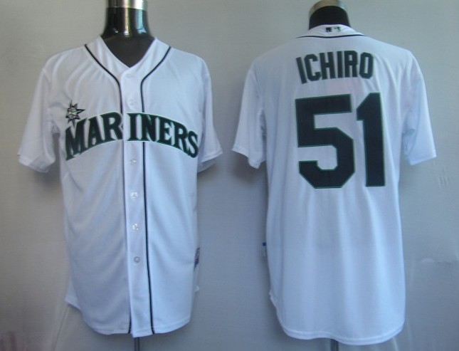 MLB Jerseys Seattle Mariners 51# Ichiro White