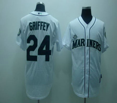 Seattle Mariners 24 griffey white jerseys cool base