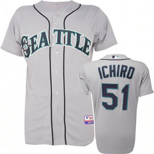 Seattle Mariners #51 Ichiro Suzuki Grey Jersey