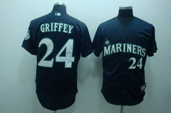 Seattle Mariners #24 Ken griffey blue jerseys