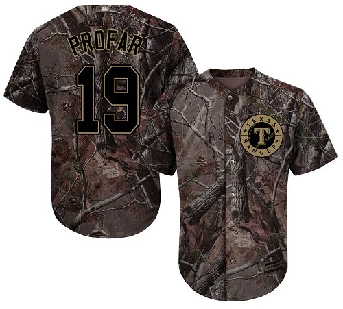 Rangers #19 Jurickson Profar Camo Realtree Collection Cool Base Stitched Baseball Jersey