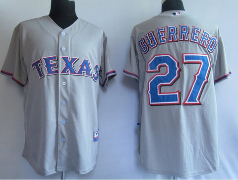 Jerseys Texas Rangers 27# Guerrero Grey