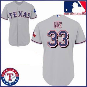 MLB Texas Rangers Cliff Lee #33 Gray Jersey