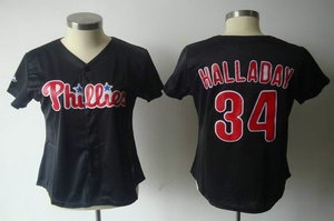 women mlb philadelphia phillies 34 halladay black (1)