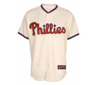 youth philadelphia phillies #8 victorino 2009 world series patchs cream