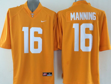 Tennessee Volunteers 16 Peyton Manning Orange College Football Techfit NCAA Jerseys