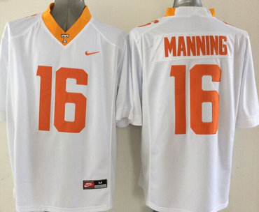 Tennessee Volunteers 16 Peyton Manning White College Football Techfit NCAA Jerseys