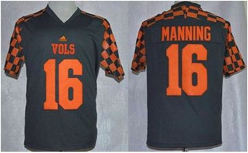 Tennessee Vols #16 Peyton Manning Grey Adidas Event Stitched NCAA Jersey