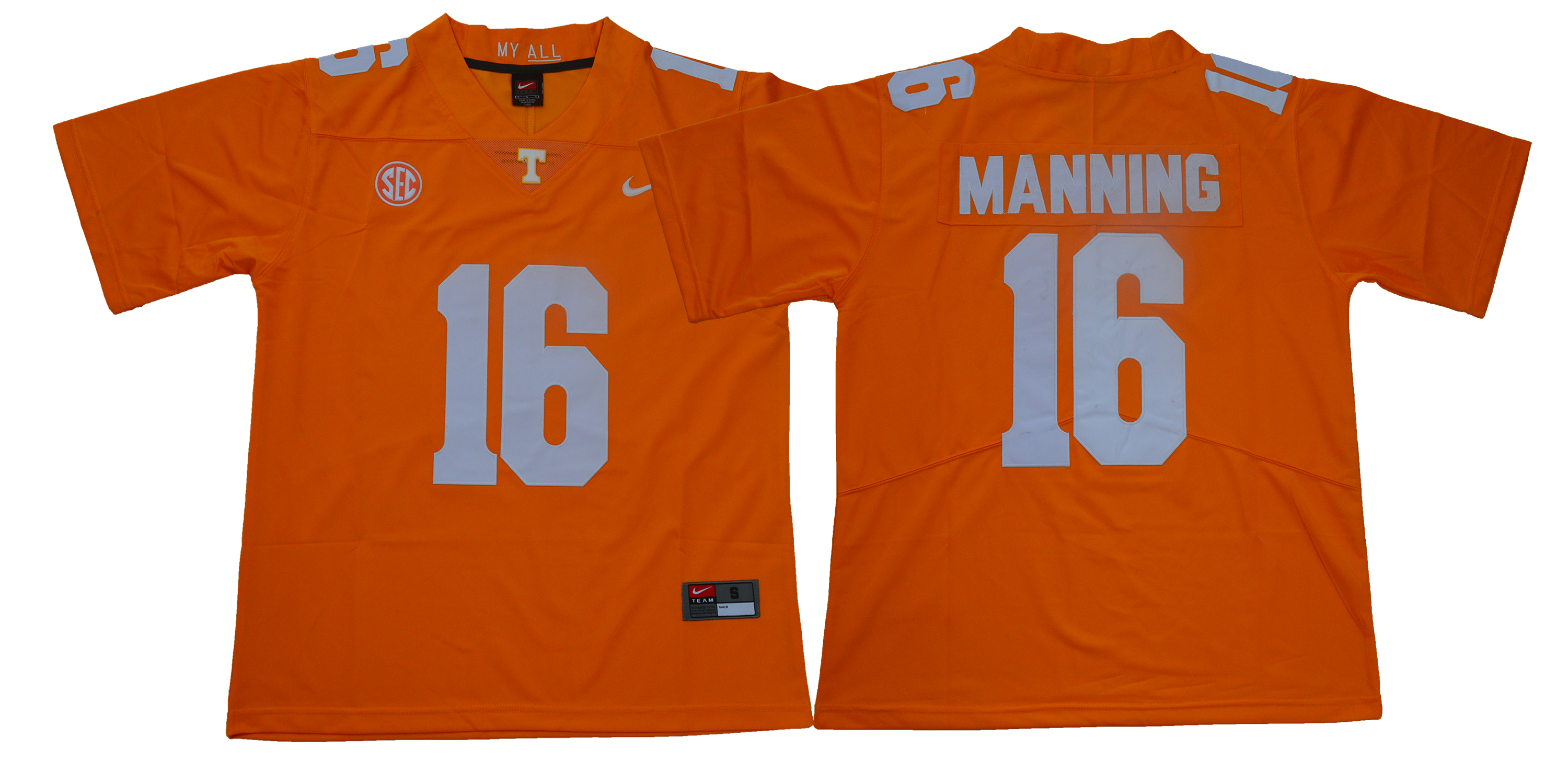 Tennessee Volunteers 16 Peyton Manning Orange Nike College Football Jersey