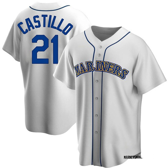 Mens Seattle Mariners #21 Luis Castillo Authentic Alternate Jerseys