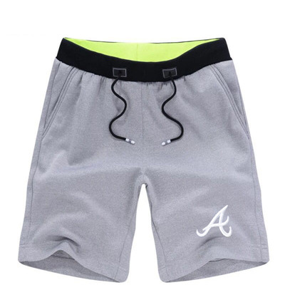 Men's Atlanta Braves Team Logo Grey Baseball Shorts