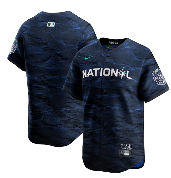 Men's Atlanta Braves Blank Royal 2023 All-Star Cool Base Stitched Baseball Jersey