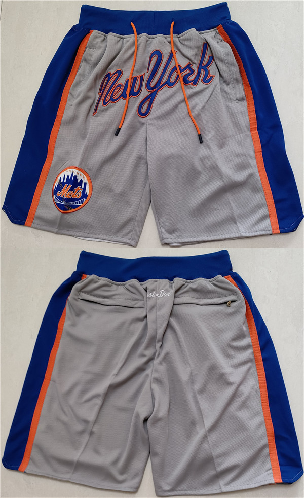 Men's New York Mets Blue Grey Shorts (Run Small)