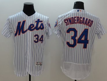 Mets #34 Noah Syndergaard Flexbase Authentic Collection White stitched mlb jerseys