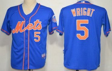 New York Mets 5 David Wright Blue MLB Jerseys