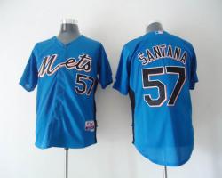 New York Mets #57 Santana Blue Jerseys
