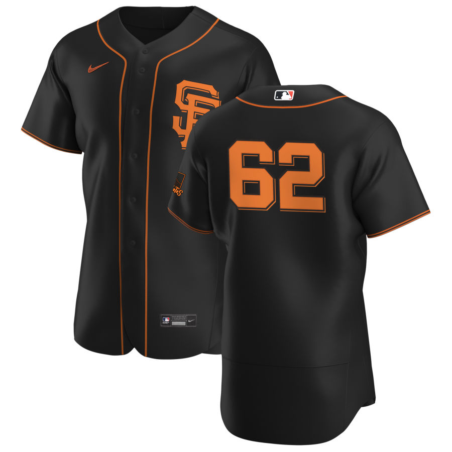 San Francisco Giants #62 Logan Webb Men's Nike Black Alternate 2020 Authentic Player MLB Jersey