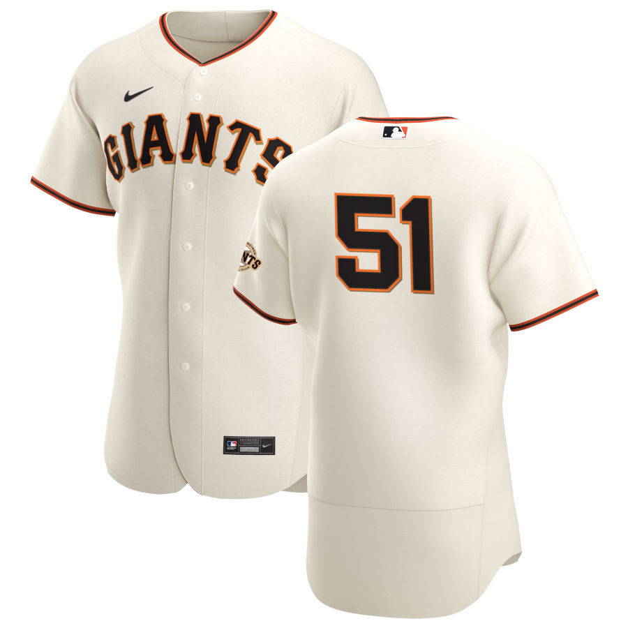 San Francisco Giants #51 Conner Menez Men's Nike Cream Home 2020 Authentic Player MLB Jersey