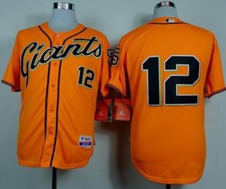 San Francisco Giants #12 Joe Panik Orange Alternate Cool Base Stitched Baseball Jersey