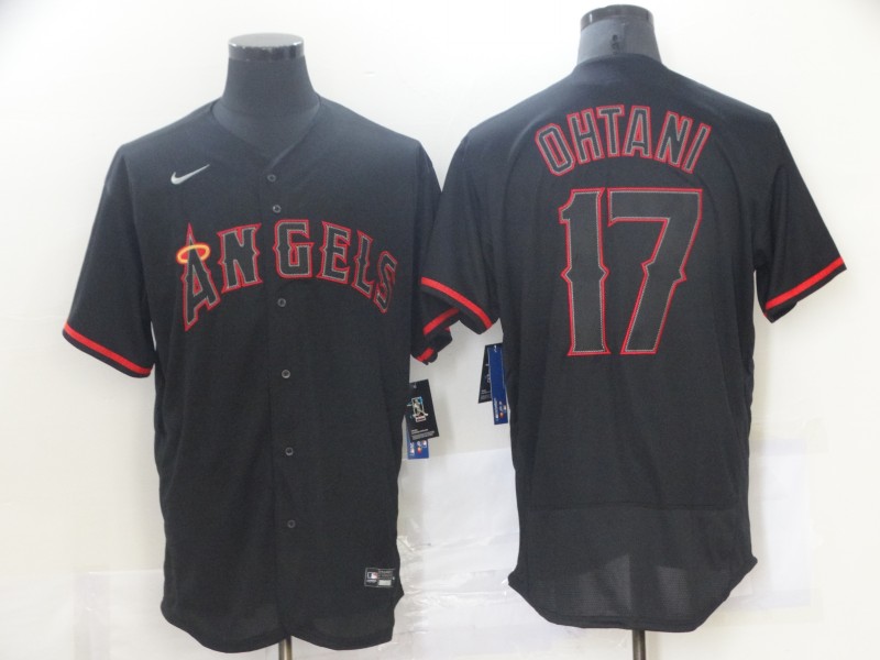 Angels 17 Shohei Ohtani Black Nike Flexbase Jersey