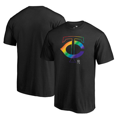 Men's Minnesota Twins Fanatics Branded Black Big & Tall Pride T-Shirt