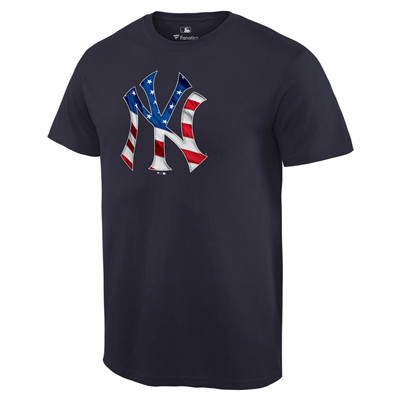 Men's New York Yankees Navy Banner Wave T-Shirt