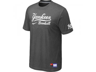 New York Yankees D.Grey NEW Short Sleeve Practice T-Shirt