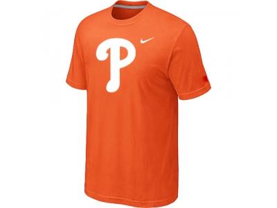 MLB Philadelphia Phillies Heathered Orange NEW Blended T-Shirt