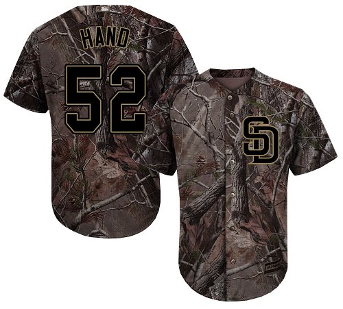 Padres #52 Brad Hand Camo Realtree Collection Cool Base Stitched Youth Baseball Jersey