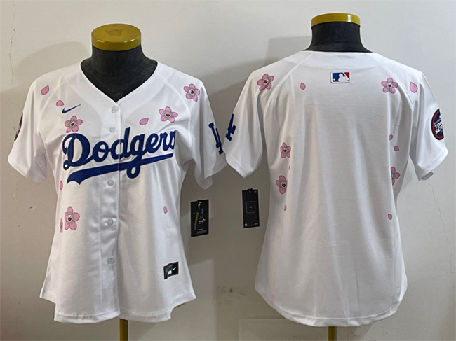 Youth Los Angeles Dodgers Blank White 2025 Tokyo Series Limited Stitched Baseball Jersey