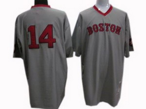 Boston Red Sox 14 Jim Rice 1975 throwback jersey gray