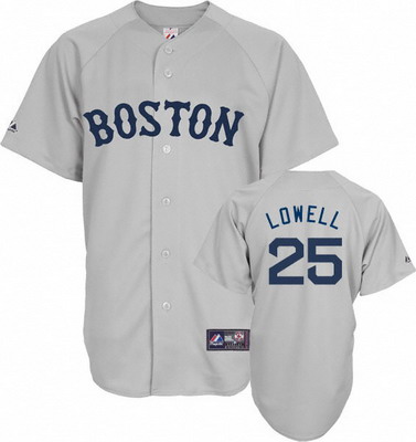 Boston Red Sox 25 LOWELL grey Jerseys
