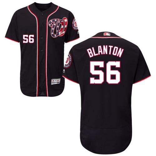 Nationals #56 Joe Blanton Navy Blue Flexbase Authentic Collection Stitched MLB Jersey