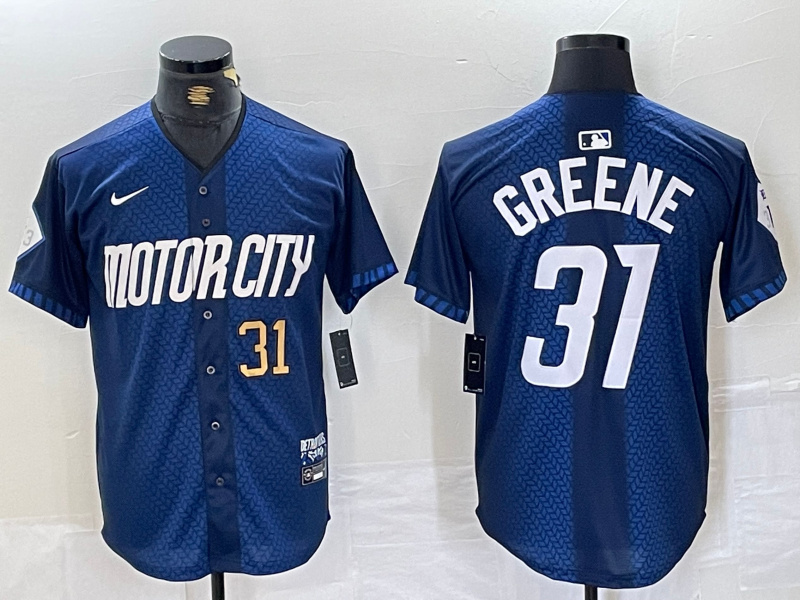 Men's Detroit Tigers ACTIVE PLAYER Custom 2024 Navy City Connect Cool Base Limited jerseys 3