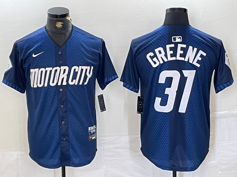 Men's Detroit Tigers ACTIVE PLAYER Custom 2024 Navy City Connect Cool Base Limited jerseys 1