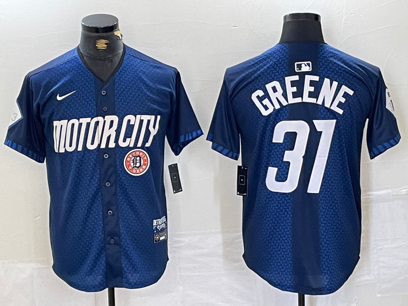 Men's Detroit Tigers ACTIVE PLAYER Custom 2024 Navy City Connect Cool Base Limited jerseys