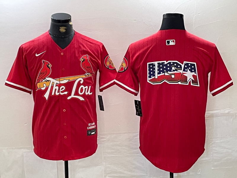 Men's St. Louis Cardinals Team Big Logo Red 2024 City Connect Limited Stitched Baseball Jersey 5