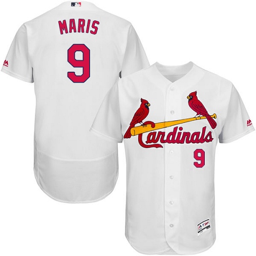 Cardinals #9 Roger Maris White Flexbase Authentic Collection Stitched MLB Jersey