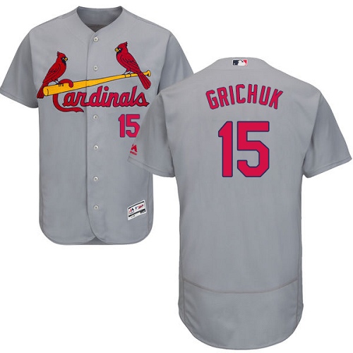Cardinals #15 Randal Grichuk Grey Flexbase Authentic Collection Stitched MLB Jersey