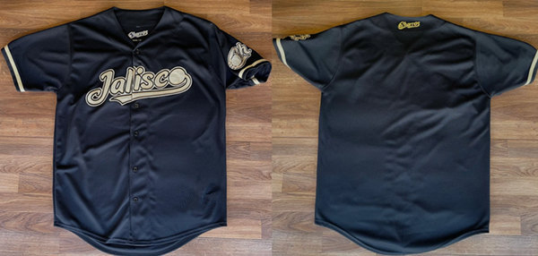 Men's Charros De Jalisco Blank Black Stitched Baseball Jersey