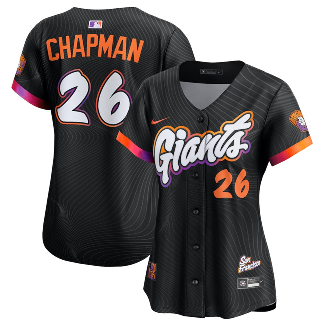 Women's San Francisco Giants ACTIVE PLAYER Custom Anthracite 2025 City Connect Limited Stitched Baseball Jersey(Run Small)