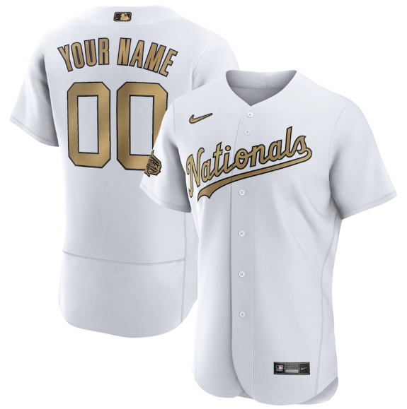 Men's Washington Nationals Active Player Custom 2022 All-Star White Flex Base Stitched MLB Jersey