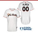 Miami Marlins 2012 FLAYER #00 white Home Cool Base Jerseys