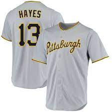 Men's Pittsburgh Pirates #13 Hayes Gray Cool Base Stitched Jersey